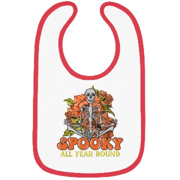 Discover Spooky All Year Skull Happy Halloween Bibs