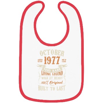 Discover October 1977 Birthday Surprise Bibs