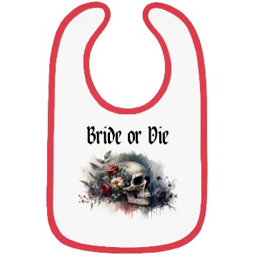 Discover Dark Moody Gothic Bride or Die Bridal Shower Theme Bibs