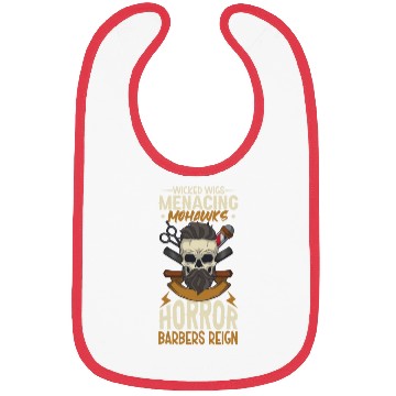 Discover Horror Barber Spooky Hairdresser Hairstylist Hair Bibs
