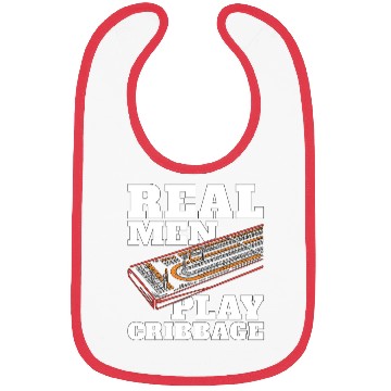 Discover Cribbage Real Men Play Cribbage Loves Board Game Bibs