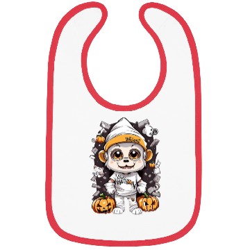 Discover Monkey halloween Bibs