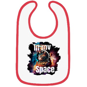 Discover In my Mind Space Cat Astronaut Animal Pets Lover Bibs