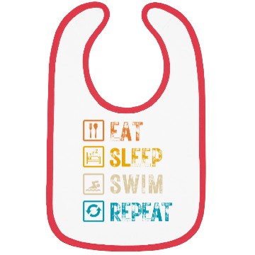 Discover Eat Sleep Swim Repeat Bibs