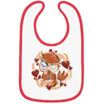 Discover Animal Wise Bird Heart Gift Cute Owl Bibs