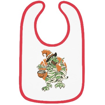 Discover Halloween t-rex mummy Bibs