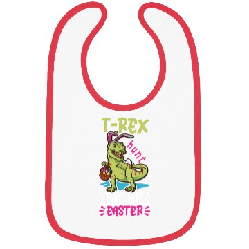 Discover Easter T-rex Dinosaur Easter Funny T-rex Easter Bibs