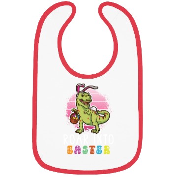 Discover Easter T-rex Dinosaur Easter Funny T-rex Easter Bibs