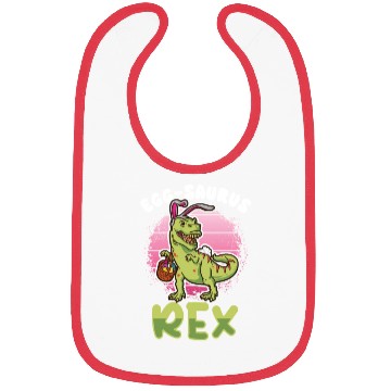 Discover Easter T-rex Dinosaur Easter Funny T-rex Easter Bibs