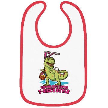 Discover Easter T-rex Dinosaur Easter Funny T-rex Easter Bibs
