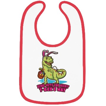 Discover Easter T-rex Dinosaur Easter Funny T-rex Easter Bibs