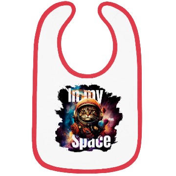 Discover In my Mind Space Cat Astronaut Animal Pet Lover Bibs