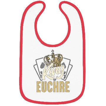 Discover Euchre King Of Euchre Board Game Playing Cards Bibs