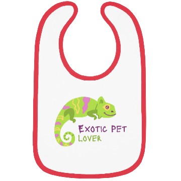 Discover Green Chameleon Lizard Exotic Pet Lover Bibs
