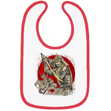 Discover Samurai Silhouette: Duel Under the Crimson Moon Bibs