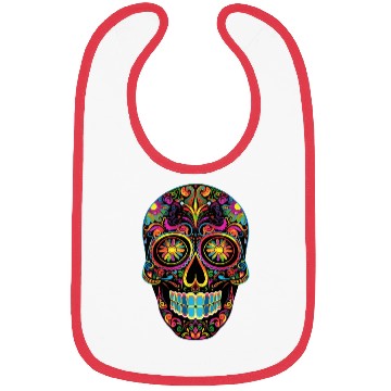 Discover Neon Sugar Skull: Jack Skellington Design Bibs