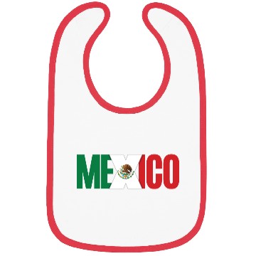 Discover Mexico: Vibrant Reflection of Flag Lettering Bibs