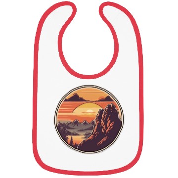 Discover Mountains Retro Mountains Nature Bibs