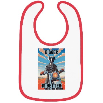 Discover This is Great : Great Dane Riding a Motorcycle Bibs