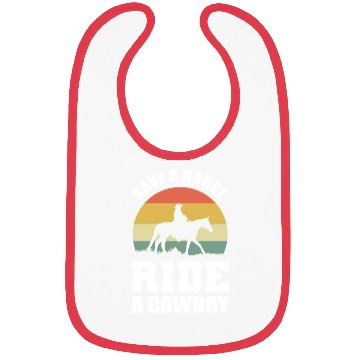 Discover Ride a Cowboy Equestrian Gift Bibs