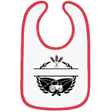 Discover Agriculture text grain tractor Bibs
