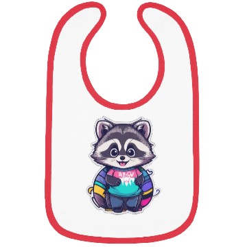 Discover Kawai Happy Raccoon Bibs
