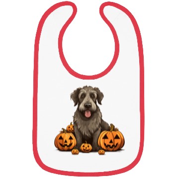 Discover Irish Wolfhound Dog Pumpkin Lazy Halloween Party Bibs