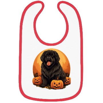 Discover Newfoundland Dog Pumpkin Lazy Halloween Party Bibs