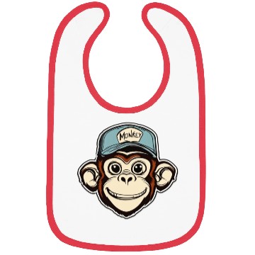 Discover Monkey Crazy Monkey Cool Monkey with Cap Bibs