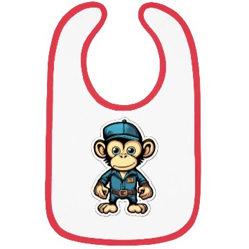 Discover Monkey Cute Monkey with Cap Monkey Bibs