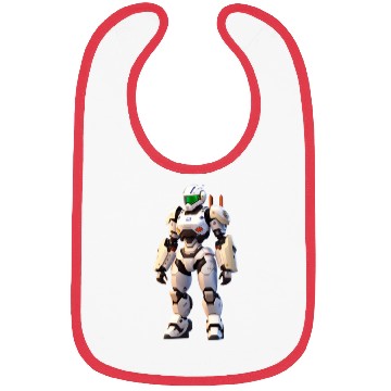 Discover all white female mech suit Bibs