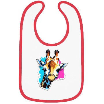 Discover Giraffe Color Splash Giraffe Head Bibs