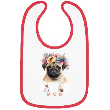 Discover Pug Mom pet design Bibs
