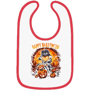 Discover Halloween Pumpkin Riding Motorcycle Rider Bibs