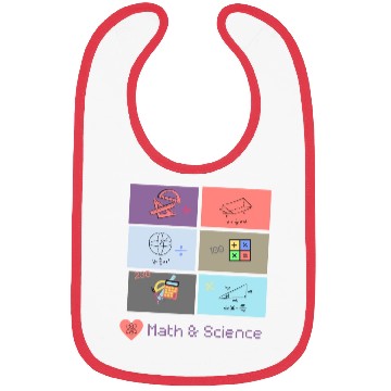Discover I love math and science Bibs