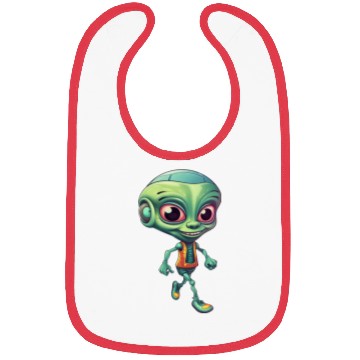 Discover Funny Green Alien: Humorous Space Design Bibs