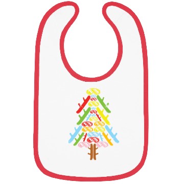 Discover Christmas Christmas Tree Snowboard Snowboarder Bibs