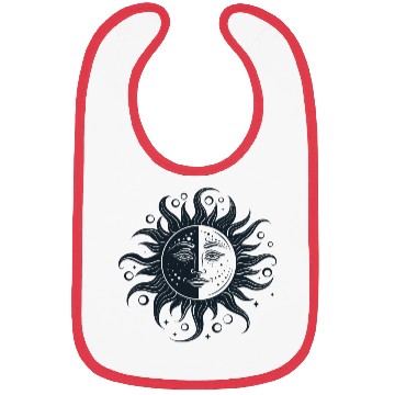 Discover Harmonious Sun and Moon - Spiritual Design Bibs