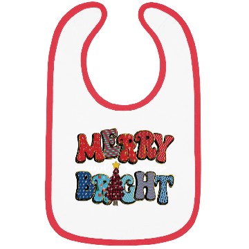 Discover Merry and Bright Chistmas Tree Cute Christmas Bibs