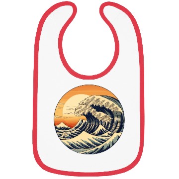 Discover Retro Great Ocean Waves Bibs