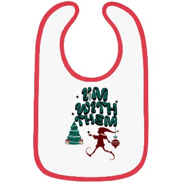 Discover "Im with them" Christmas Elf design Bibs