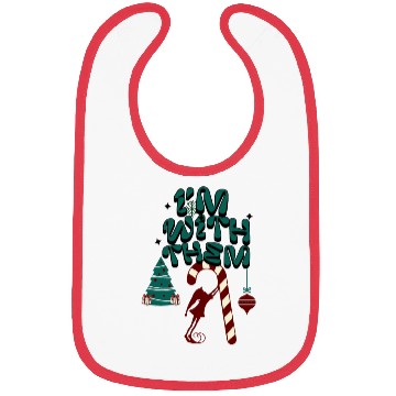 Discover "Im with them" Christmas Elf design 2 Bibs