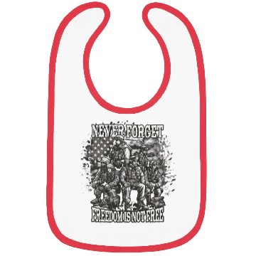 Discover Never forget freedom is not free Bibs