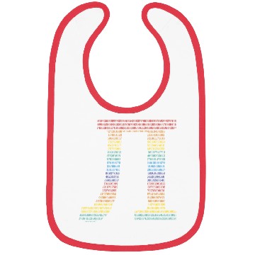 Discover Rainbow color pi sign Bibs