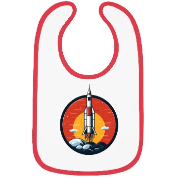 Discover Nostalgic Rocket Emblem Gift Timeless Classic Bibs