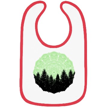 Discover Green Forest Mandala Pacific Northwest Bibs