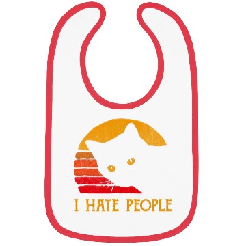 Discover Cat I Hate People Bibs