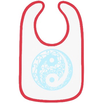 Discover Yin And Yang In A Koru Pattern In A Light Blue Bibs