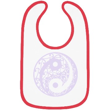 Discover Yin And Yang Koru Pattern In A Light Purple Colour Bibs