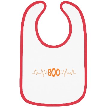 Discover Boo Heart Beat Rate Happy Halloween Scary Night Bibs
